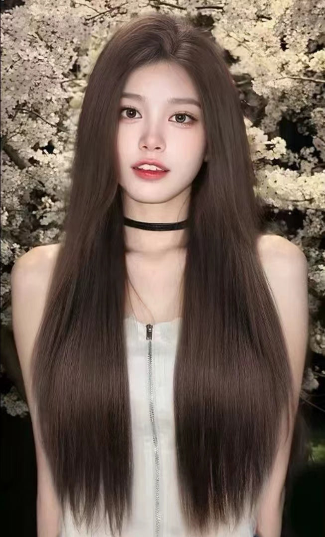 Long straight hair