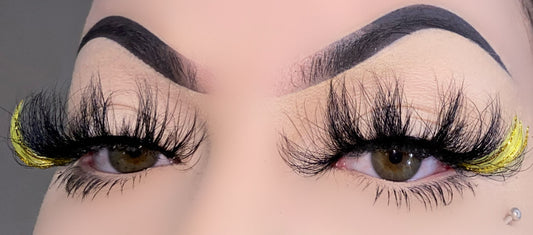 25mm mink lashes with color --- GCA1730