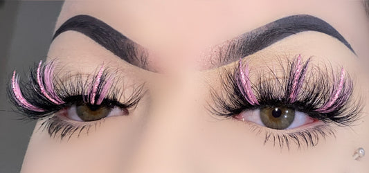25mm mink lashes with color --- GCA1733