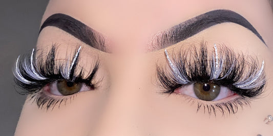 25mm mink lashes with color --- GCA1734