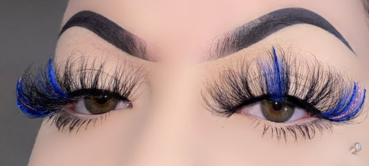 25mm mink lashes with color --- GCA1735
