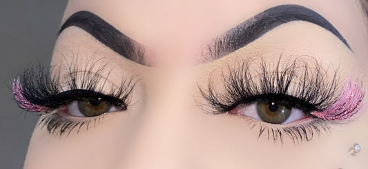 25mm mink lashes with color --- GCA1738
