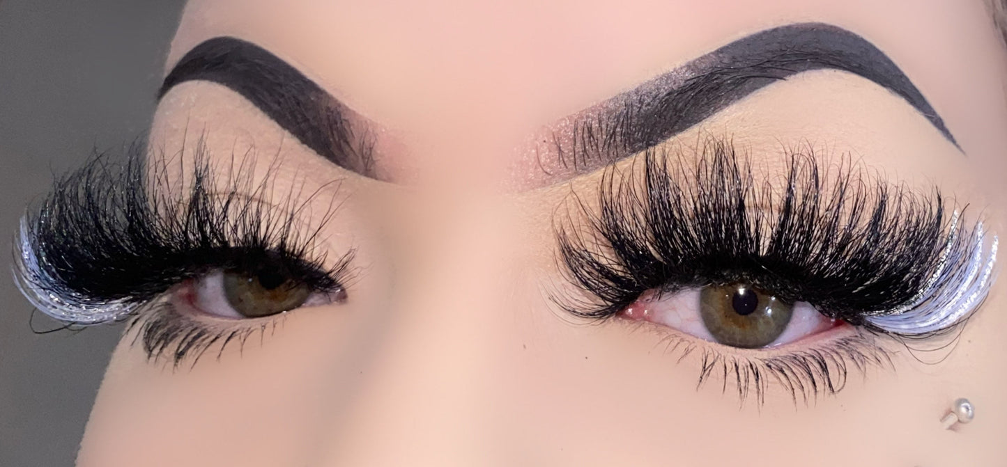 25mm mink lashes with color --- GCA1739