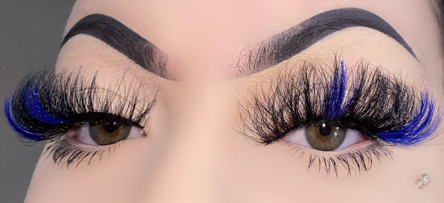 25mm mink lashes with color --- GCA1740