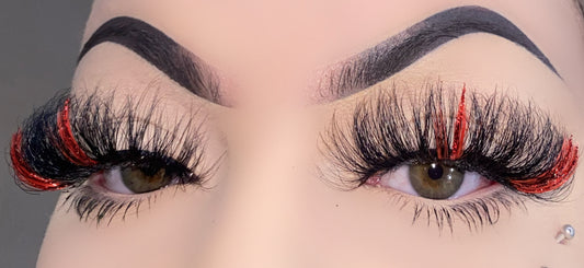 25mm mink lashes with color --- GCA1741