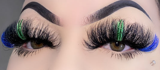 25mm mink lashes with color --- GCA1742