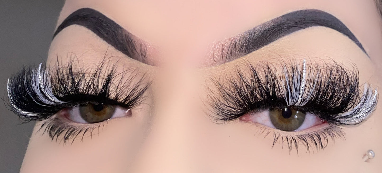 25mm mink lashes with color --- GCA1743