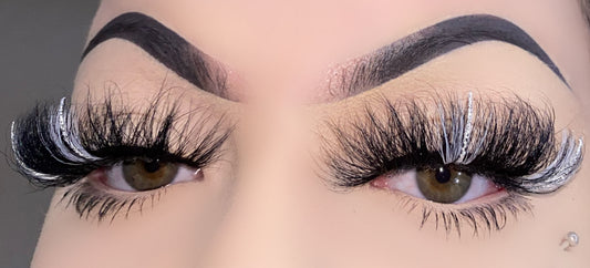 25mm mink lashes with color --- GCA1743