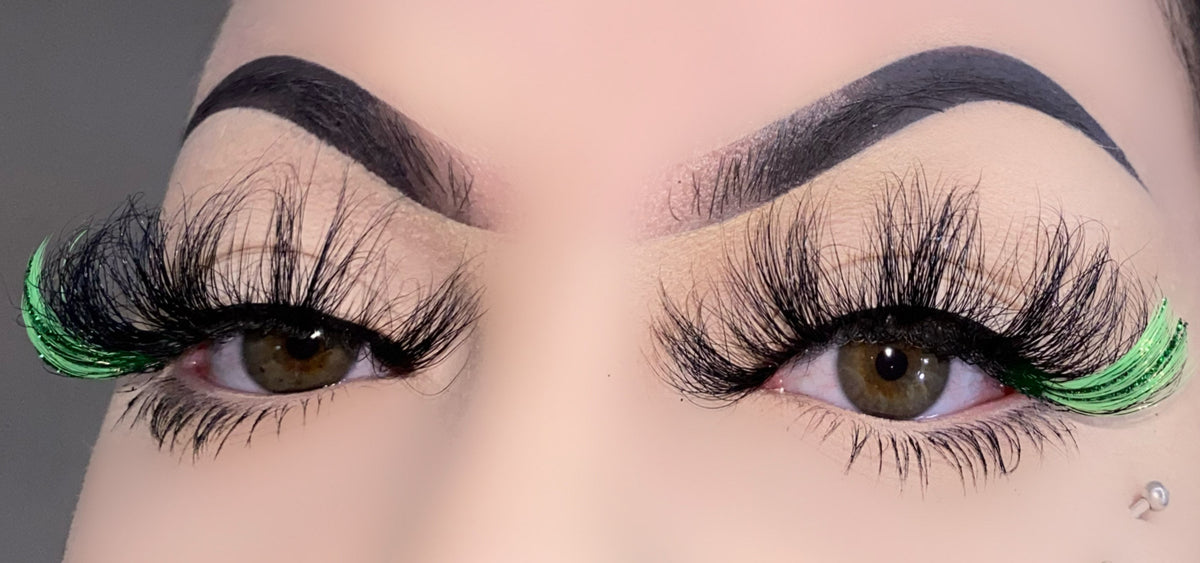 25mm mink lashes with color --- GCA1745