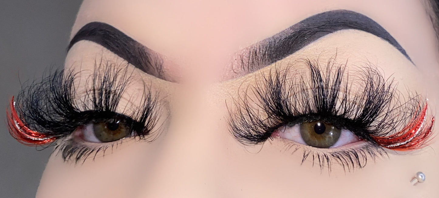 25mm Nerzwimpern mit Farbe