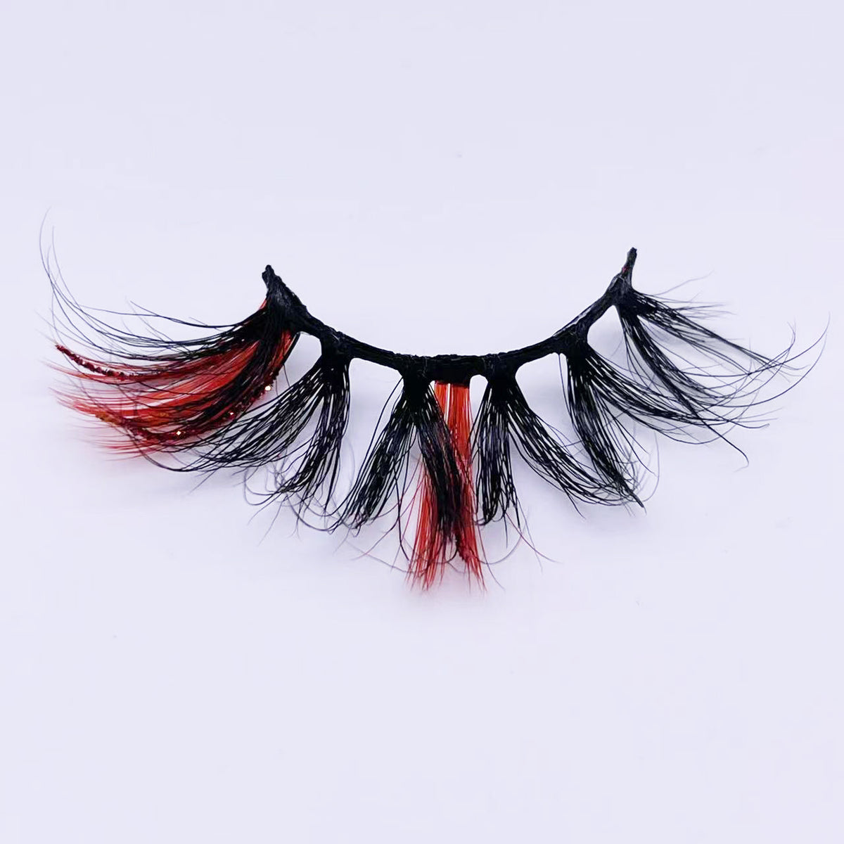 Cils de vison de 25 mm avec couleur