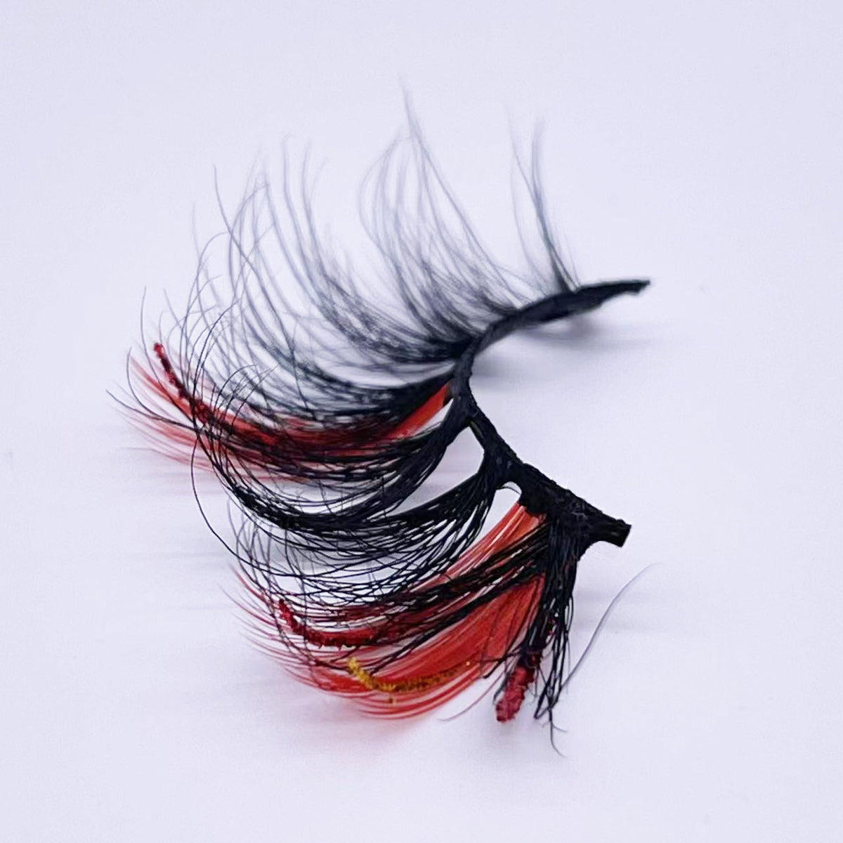 Cils de vison de 25 mm avec couleur