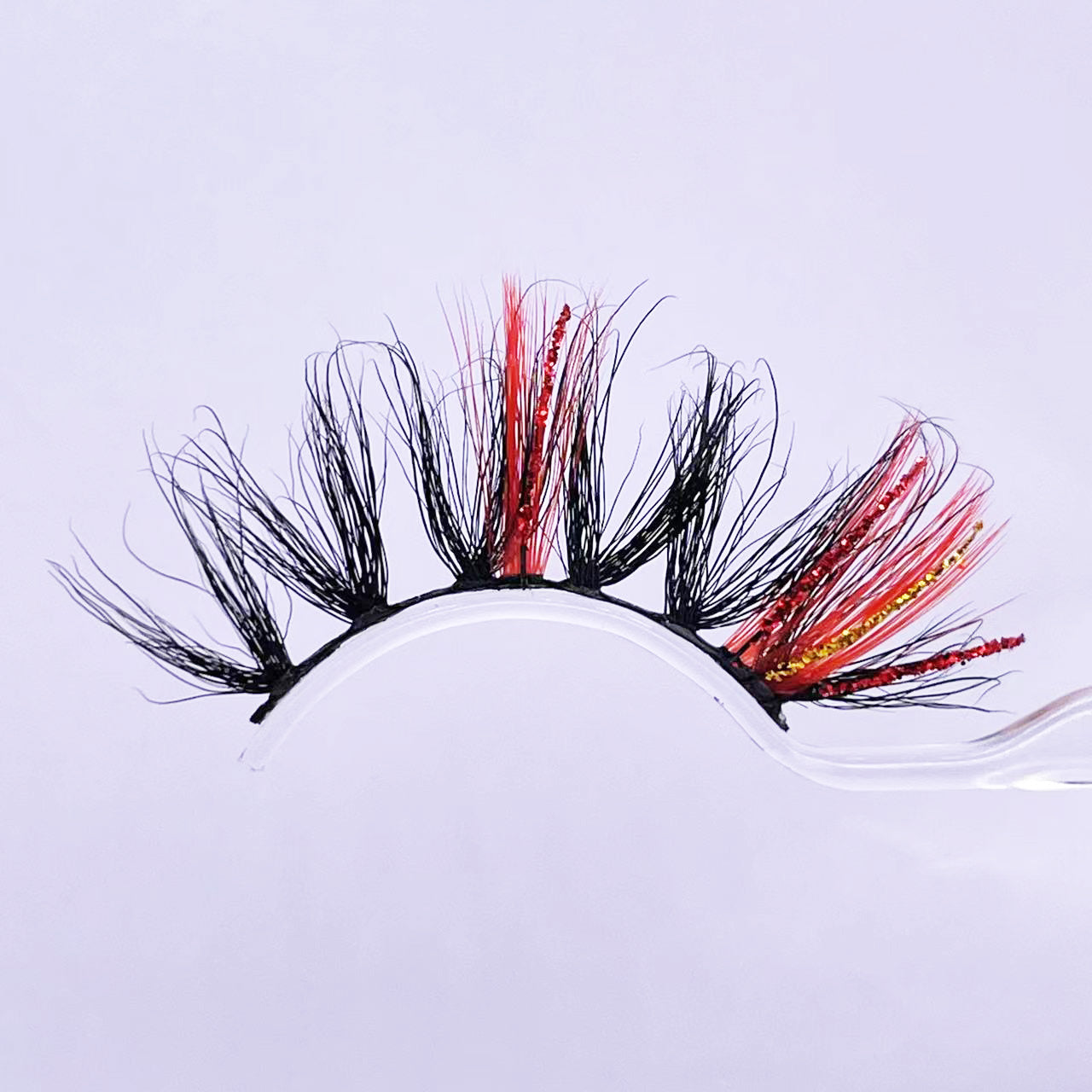 Cils de vison de 25 mm avec couleur