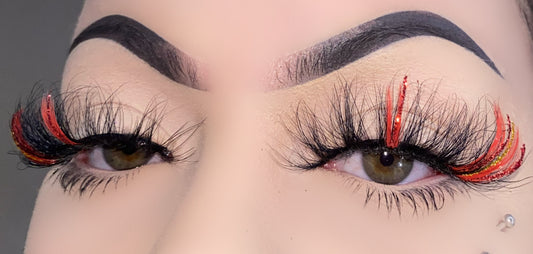 25mm mink lashes with color --- GCA1747