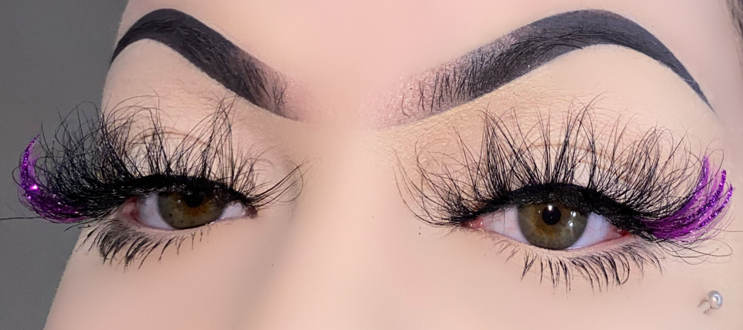 25mm Nerzwimpern mit Farbe