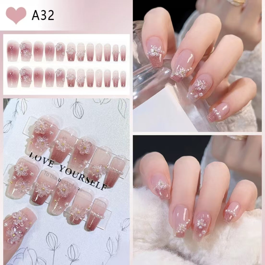 Wearing nail art---Pretty Woman model