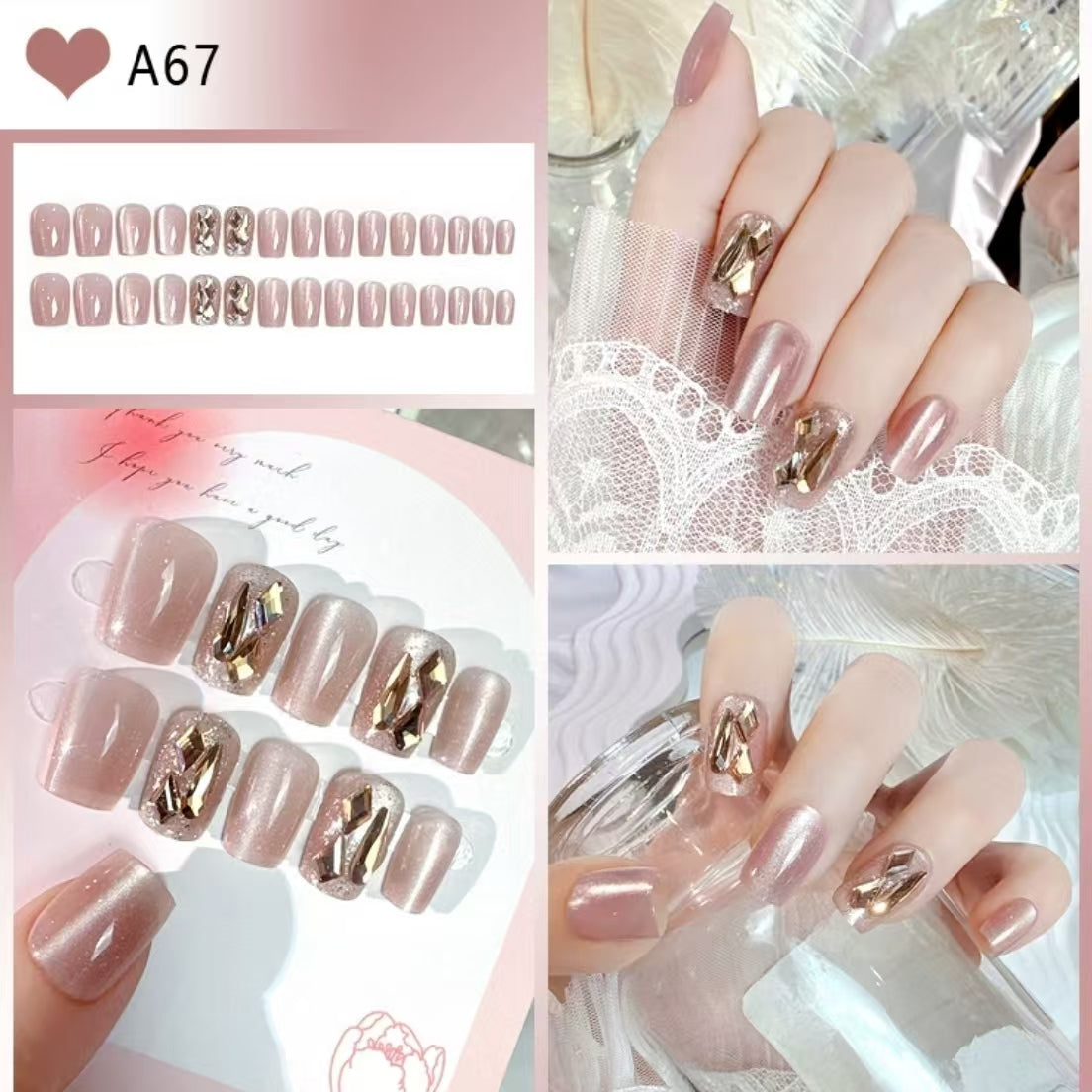 Wearing nail art---Pretty Woman model
