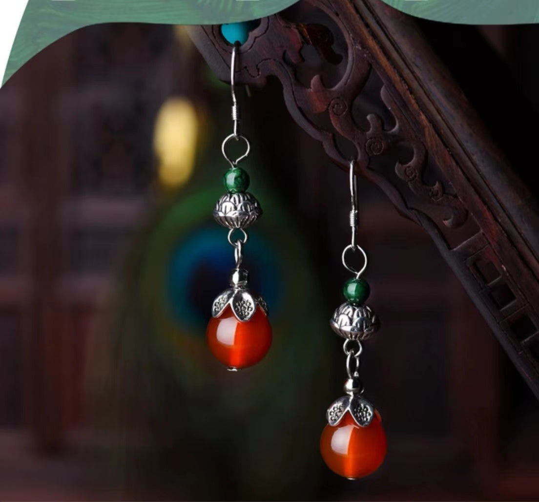 Chinese Style Agate Flower