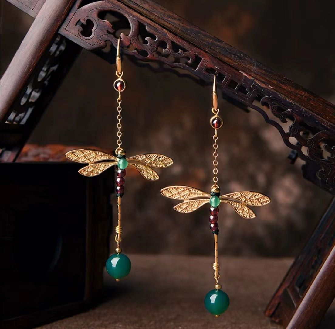 Chinese Style Dragonfly Earrings