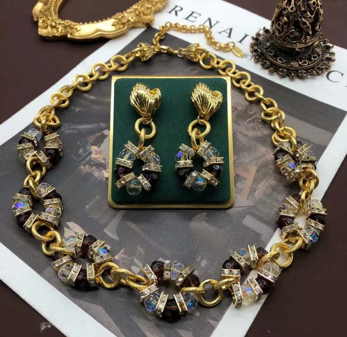 Europe and the United States retro necklace earrings