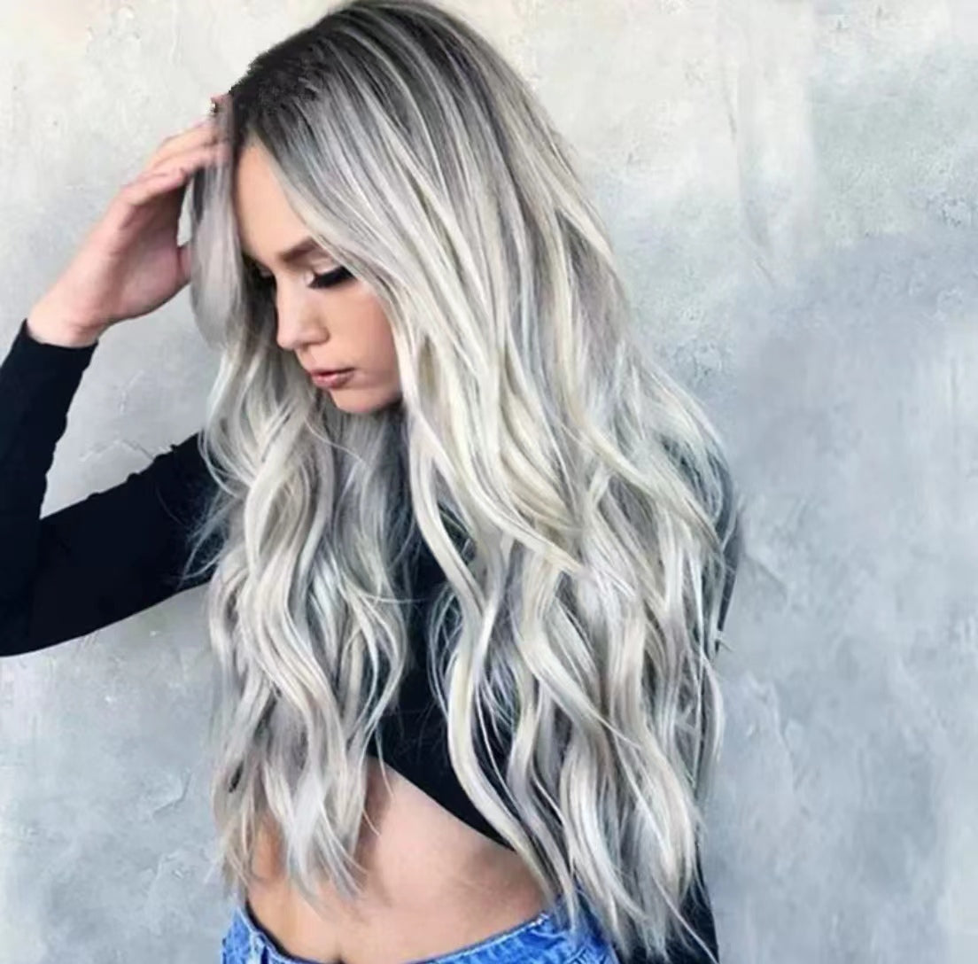 Long curly hair