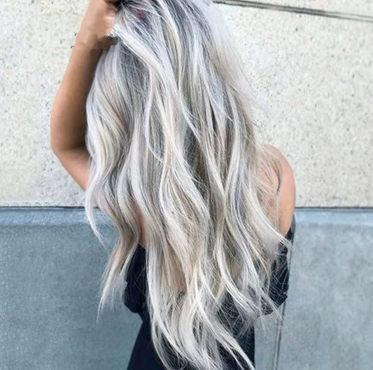 Long curly hair