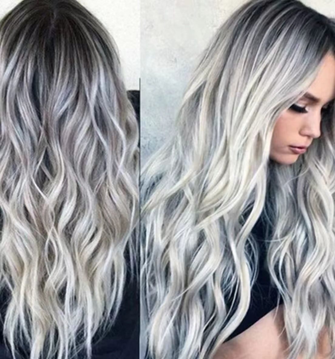 Long curly hair