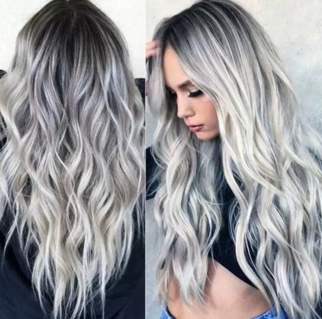 Long curly hair