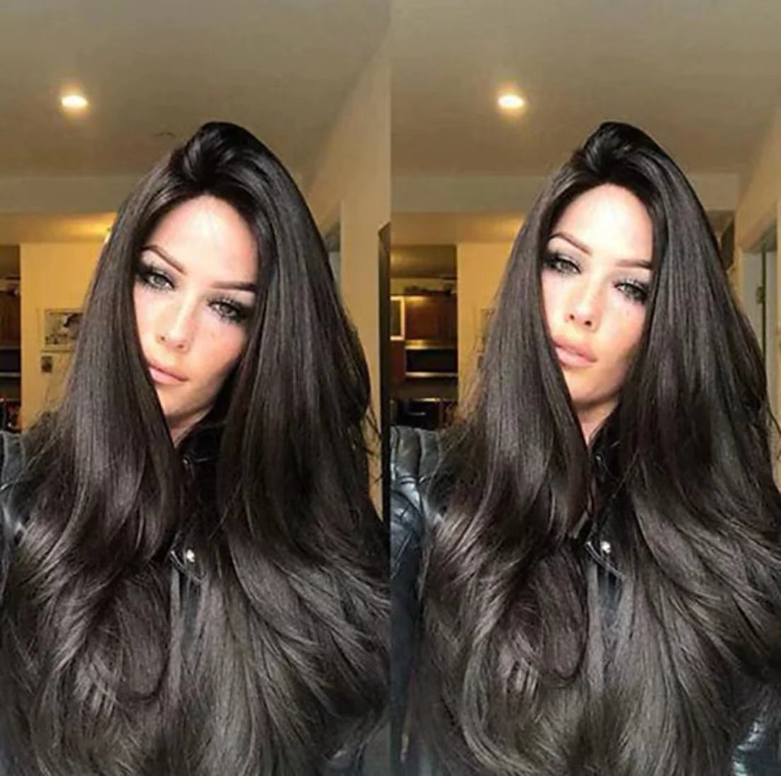 Long curly hair