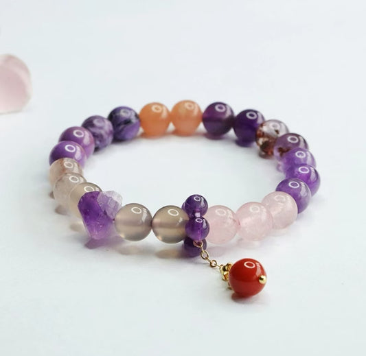 Natural Nine Amethyst Strings