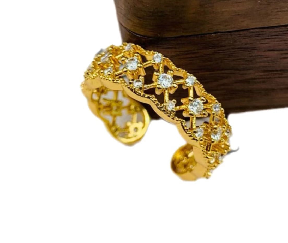 Antique Zirconia Skeleton Ring
