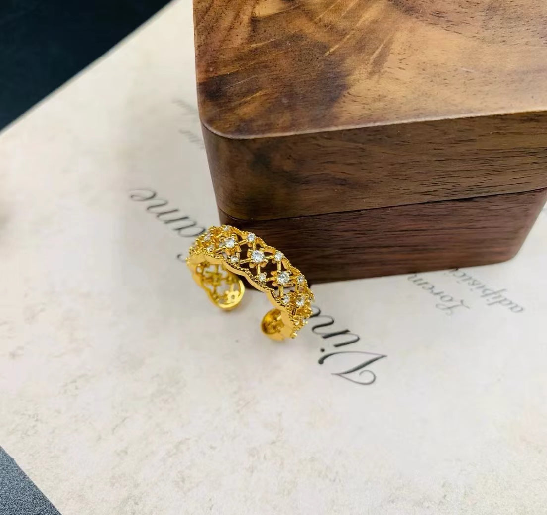 Antique Zirconia Skeleton Ring