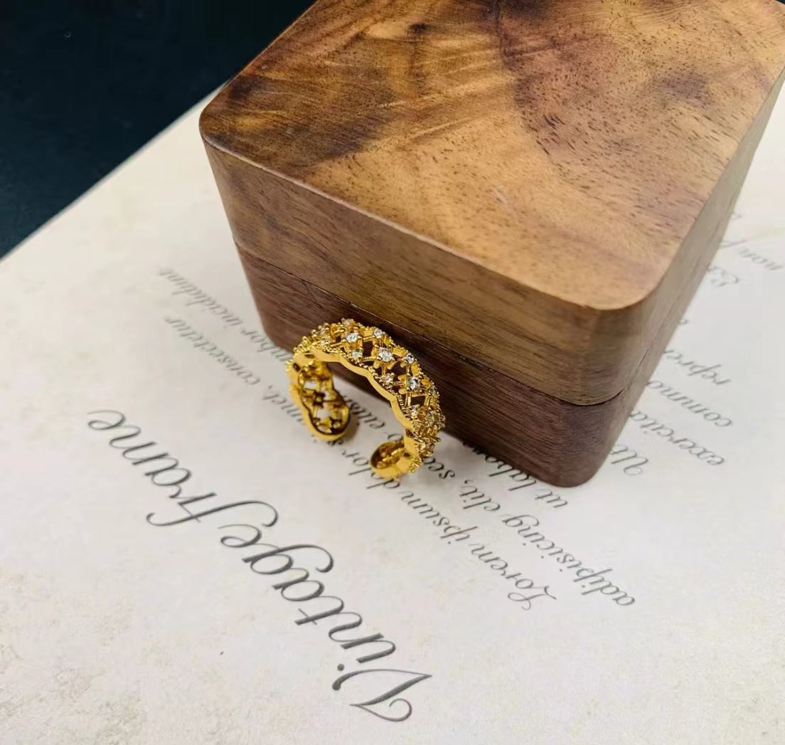 Antique Zirconia Skeleton Ring