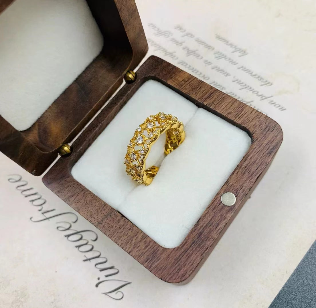 Antique Zirconia Skeleton Ring