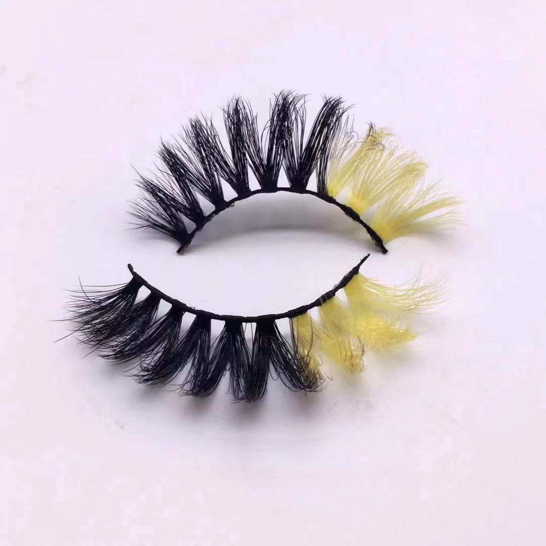 Nouvelle tendance de maquillage cils colorés 15 mm 20 mm